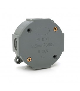 Коробка розподільна зовнішня Р10 75х75х35мм IP54 пластик (РР) 4 гермовводи сіра Q180