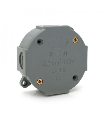 Коробка розподільна зовнішня Р10 75х75х35мм IP54 пластик (РР) 4 гермовводи сіра Q180