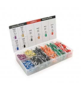Набір клем/наконечників 1280шт  (E0508v-200, E7508b-200, E1008y-200, E1508bl-150, E2508gr-250, E4009o-150, E6012g-80, E1012r-50)