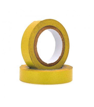 Ізолента вогнестійка NINJA 0,18мм*19мм*10м (жовта), temp:0+80°С, 600V, розтяж-130%, міцність 20Н/см, Агдезія 0,38кг/25мм, 10 шт.