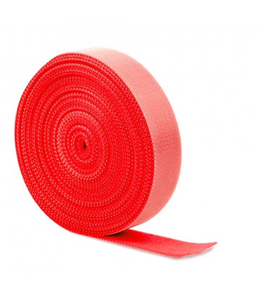 Стяжки на липучке ширина 15мм, рулон 45м, красные, цена за рулон
