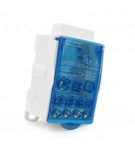 Параллельный разветвитель-сплиттер UKK500, 11 выходов (латунь) 2х35мм²+5х16мм²+4х10мм², вход 3х15...8х24мм², AC/DC 1000V, 500А, 