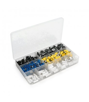 Набір клем/наконечників 390шт VE+EN390 (E2508b-100,E1508bl-100,E4009gr-100,E6012y-50,EN3516-10,EN1015-10,EN2516-10,EN618-10) у б