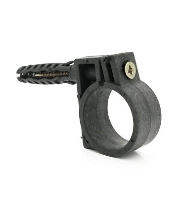 Обойма с ударным шурупом для гофры/трубы черное 25-27мм (пач. 25шт. цена за пачку)