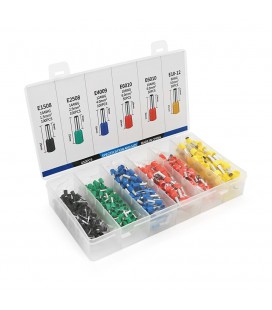 Набір клем/наконечників 450шт(E2508g-100,E1508bl-100,E4009b-100,E6010r-100,E1012y-50)в боксі