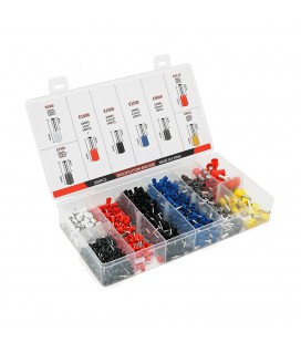 Набір клем/наконечників 800шт(E0508w-140 E2508b-140,E1008r-140,E1508bl-140,E4009gr-50,E7508gr-140,E6012y-25,E1012r-25) у боксі