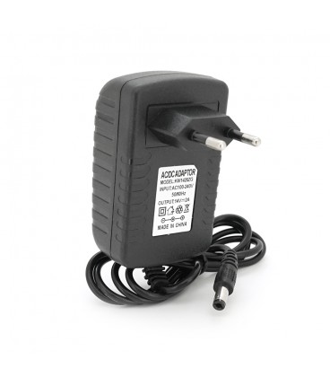 Імпульсний адаптер живлення KW-1420 14V 2А (28Вт) штекер 5.5/2.5, LED-індикація, Black