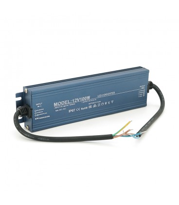 Імпульсний блок живлення герметичний (Led Converter) 12V 100W, IP67, 200х21х54 мм, Box