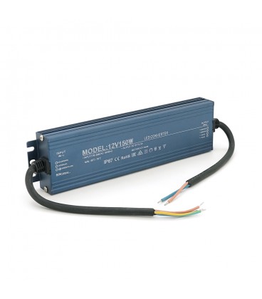 Імпульсний блок живлення герметичний (Led Converter) 12V 150W, IP67, 225х25х57 мм, Box