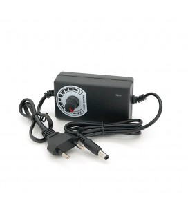 Адаптер живлення LGY-001-2A з регулюванням 3-12V 2A, штекер 5,5*2,5, LED - індикація