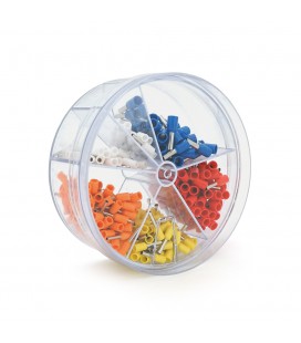 Набір клем/наконечників 1200шт (E0508w-200, E7508g-200, E1008r-200, E1508bl-250, E2508b-250, E4009g-50, E6012y-25, E1012r-25) в 