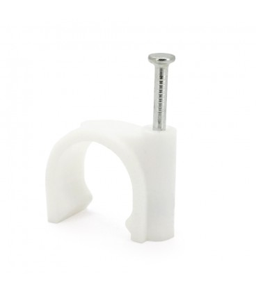 Скоби 20мм для кріплення кабелю (100 шт/уп) білі