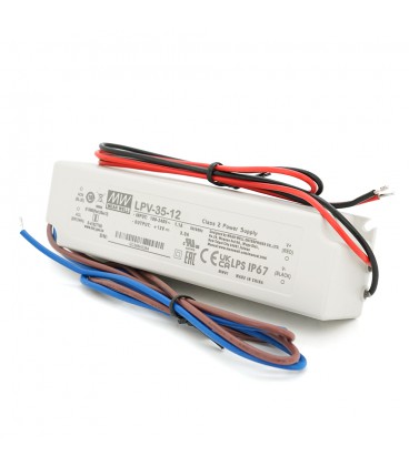 Импульсный блок питания герметичный Mean Well LPV-35-12 12В 3А (35Вт) IP67