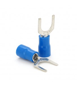 Клемма тип 'U' 0.5мм, SV2-6, провод 1.5-2.5, изолированная, максимальный ток 27А, под обжимку, латунь, 100 штук в упаковке, цена