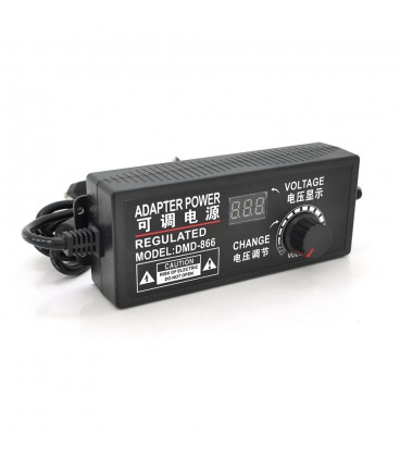 Адаптер живлення з регулюванням 9-24V 5A, штекер 5,5 * 2,5, LED - індикація