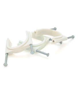 Скобы 30мм для крепления кабеля (25 шт/уп) белые