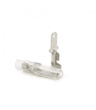 Клема ножова тато, 2.8 мм, дріт 0.5-1.5, неізольована, латунь, з силіконовим ковпачком, 100шт в упаковці, ціна за упаковку