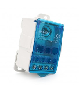 Параллельный разветвитель-сплиттер проводов UKK400, 11 выходов (латунь) 2х35мм²+5х16мм²+4х10мм², вход 1х185мм², AC/DC 1000V, 400