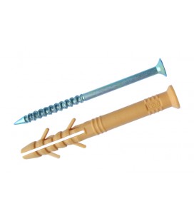 Дюбель-цвях APRO для швидкого монтажу, розмір 6×80 мм, потайна головка, анодована сталь, упаковка 100 шт. ціна за упаковку