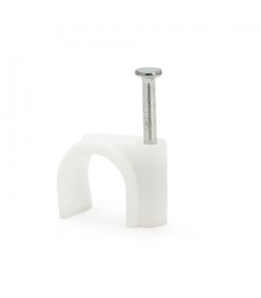 Скобы 12мм для крепления кабеля (100 шт/уп) белые