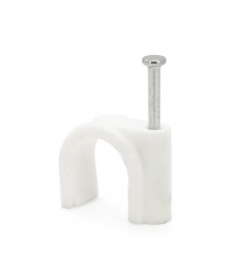 Скобы 18мм для крепления кабеля (100 шт/уп) белые