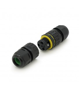 Кабельний з'єднувач EW-M16-3P, під кабель 7-10 мм, 3P, 17.5A, 450V, Black