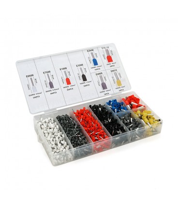 Набір клем/наконечників 1800шт (E0508w-500, E7508g-400, E1008r-350, E1508bl-300, E2508b-100, E4009g-70, E6012y-50, E1012-2