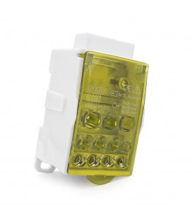 Параллельный разветвитель-сплиттер UKK500, 11 выходов (латунь) 2х35мм²+5х16мм²+4х10мм², вход 3х15...8х24мм², AC/DC 1000V, 500А, 