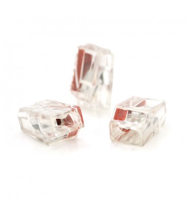 Самозатискна 2-провідна клема WAGO К773-252 для розподільчих коробок, 2-pin, прозоро-червона