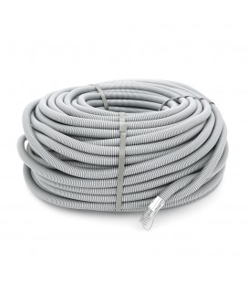 Гофротруба вулична D20 поліпропіленова, з протяжкою, 100 метрів, колір сірий, ціна за бухту