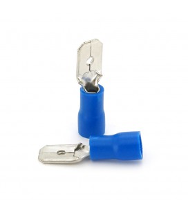 Роз'єм вібростійкий плоский MDD2-250, провід 1.5-2.5, ізольований, максимальний струм 15А, під обтискання, латунь, 100шт в упако