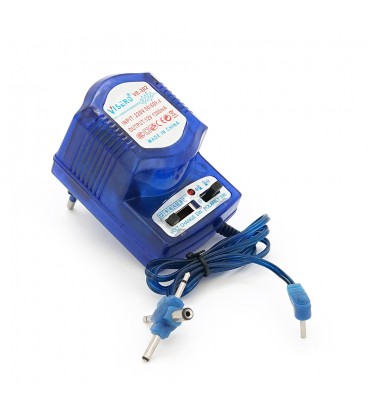 Адаптер питания VE-302 с регулировкой 1,5V-12V 1.2A, штекер 5,5*2,1, jack3,5, LED - индикация