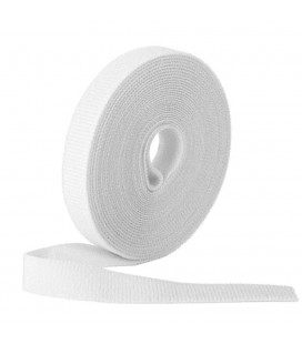 Стяжки на липучке ширина 10мм, рулон 45м, белые, цена за рулон
