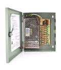 Імпульсний блок живлення 12V-15A / 9CH в боксі з замком перфорований, 9-ти канальний, Q20