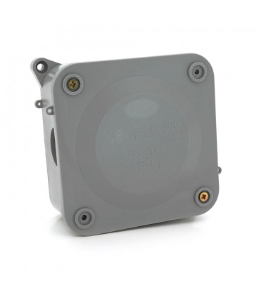 Коробка розподільна зовнішня PIPO Р30 110х110х60мм IP54 пластик (РР) 4 гермовводи сіра Q50