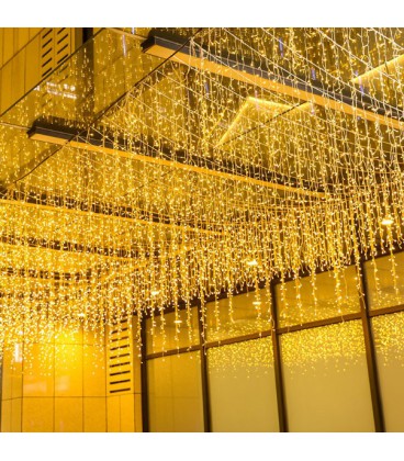 Гірлянди 300LED (Водоспад) White Hot, 1 режим, 3x2 м, біла ізоляція, BOX