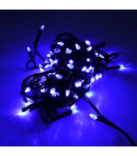 Гірлянди 100LED (Свічка) Blue, 8 режимів, 5 метрів, чорна ізоляція, BOX