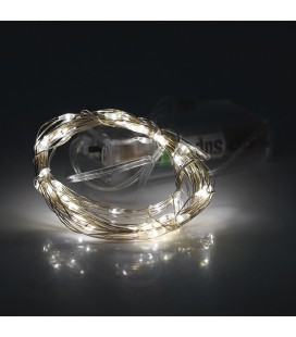 Гірлянди 200LED, 1 режим, 20 метрів, прозора ізоляція, живлення від USB+ 3*АА, White Hot, ОЕМ