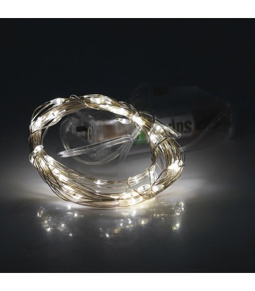 Гірлянди 200LED, 1 режим, 20 метрів, прозора ізоляція, живлення від USB+ 3*АА, White Hot, ОЕМ