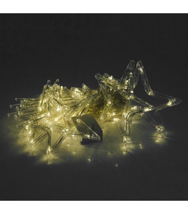 Гірлянди 6 Big Star + 6 Litle Star (White Hot), 3 метри, прозора ізоляція, BOX