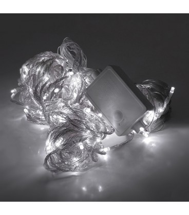 Гірлянди 330LED Водоспад (White), 8 режимів, 3*2метри, прозора ізоляція, BOX