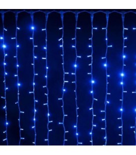 Гірлянда 560LED (Водоспад) Blue, 8 режимів, 3 * 3метра, прозора ізоляція, BOX