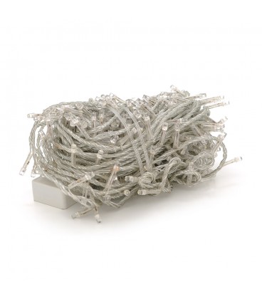 Гірлянди 400LED (Діод) White, 7 режимів, 20метрів, прозора ізоляція, BOX