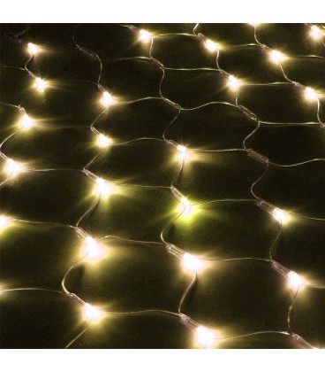 Гірлянди 120LED (Сітка) Yellow, 1,5*1,2 метрa, прозора ізоляція, BOX