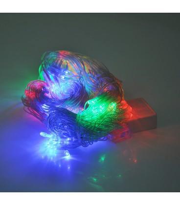 Гірлянди 240LED (Сітка) Red / Green / Blue / Yellow, 2,0 * 2,0 метри, прозора ізоляція, BOX