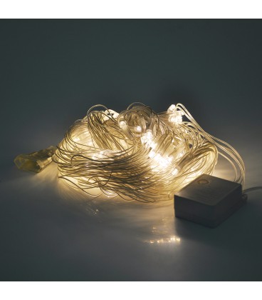 Гірлянди 120LED (Сітка) White Hot, 1,5*1,2 метри, прозора ізоляція, BOX