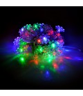 Гірлянді 40LED (Квіточка) Red / Green / Blue / Yellow, 1 режим, 5метров, прозора ізоляція, Пакет