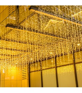 Гірлянди 96LED (Водоспад) White Hot, 1 режим, 4x0,6 м, біла ізоляція, BOX