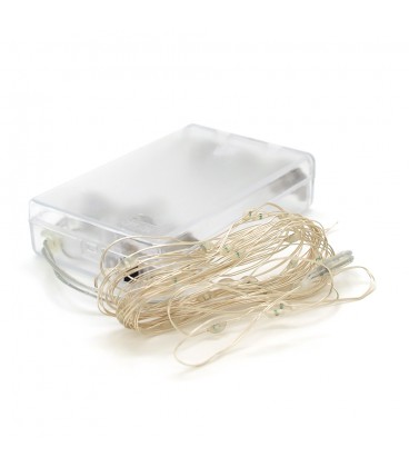 Гірлянди 20LED, 1 режим, 2 метри, прозора ізоляція, живлення від 3 * АА , Yellow, OEM