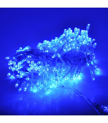 Гірлянди 120LED (Штора) Blue, 8 режимів, 3х0,3 метра, прозора ізоляція, BOX